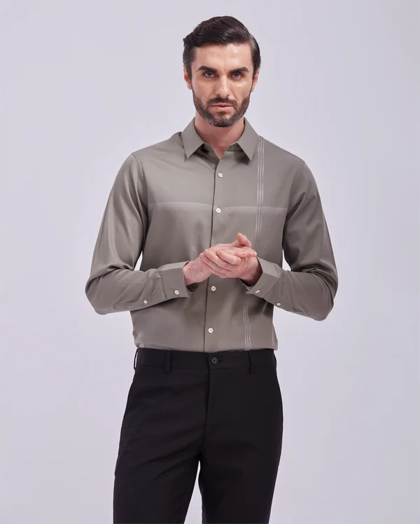 Soft Mauve Giza Shirt - Image 2