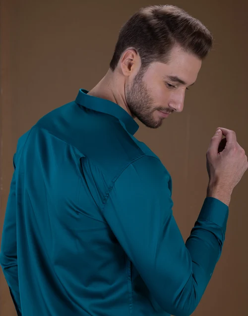 Soft Mauve Giza Shirt - Image 3