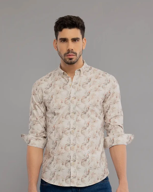 Pale Orange Digi Print Shirt - Image 3