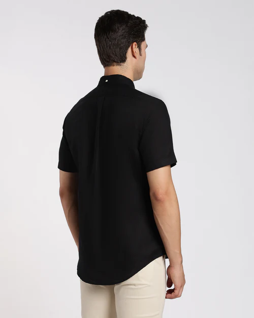 Green Cotton Linen Shirt - Image 3