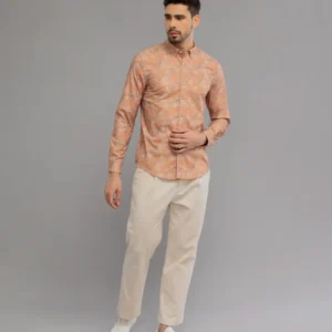 Pale Orange Digi Print Shirt