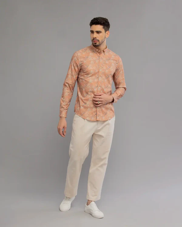 Pale Orange Digi Print Shirt